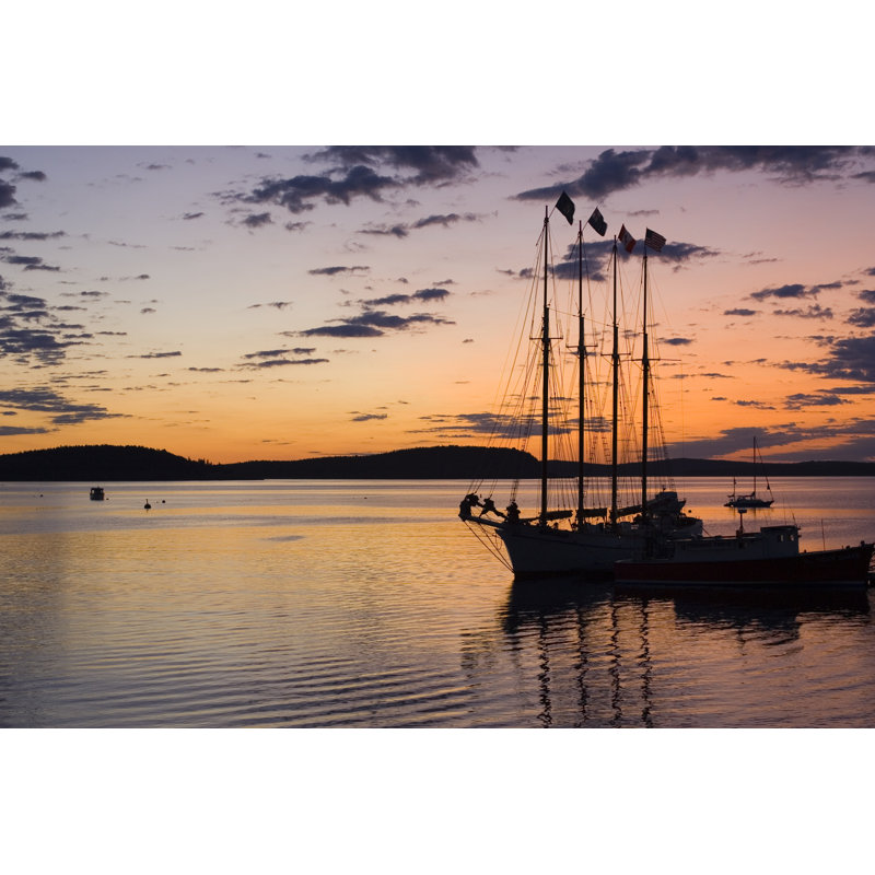 Sunrise At Bar Harbor by Dmathies - Wrapped Canvas Print, 61cm H x 91cm W