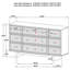 Commode 9 tiroirs Beige Oak
