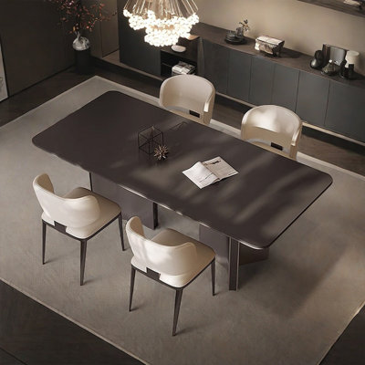 Light modern simple rectangular rock table
