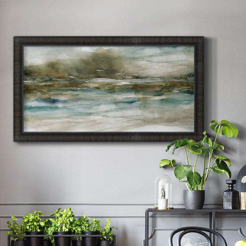 Toile encadrée de qualité supérieure Riverbank - prête à être accrochée, H 25 po x l 45 po x P 1 po