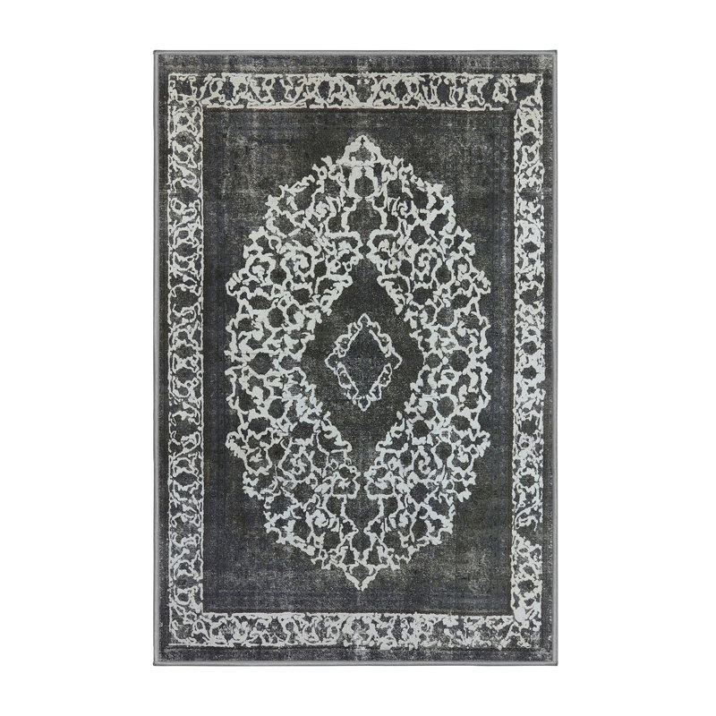Tapis oriental noir Kalo, Rectangle 3 pi x 5 pi