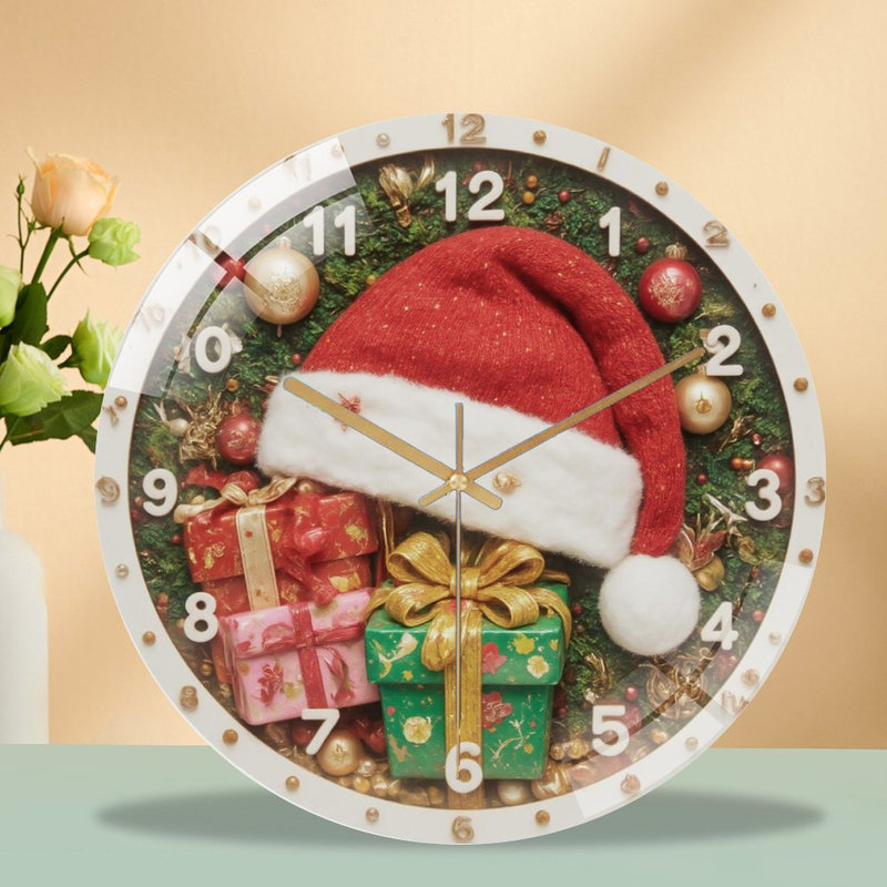 Horloge murale en verre 12 po