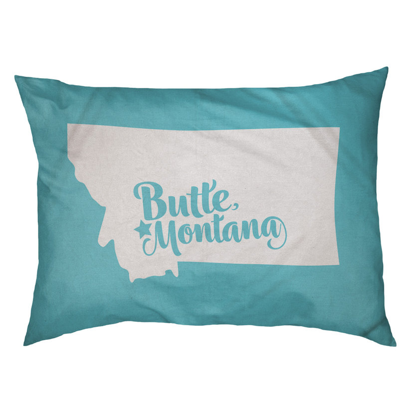 Coussin pour chien d’extérieur butte montana, Grand (l 50 po x P 40 po x H 7 po), Bleu sarcelle