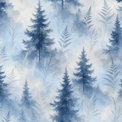 Rouleau de papier peint adhésif amovible Misty Pine