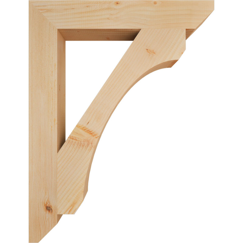 Support en bois / corbeau, Douglas (lisse), H 34 po x l 3,5 po x P 26 po