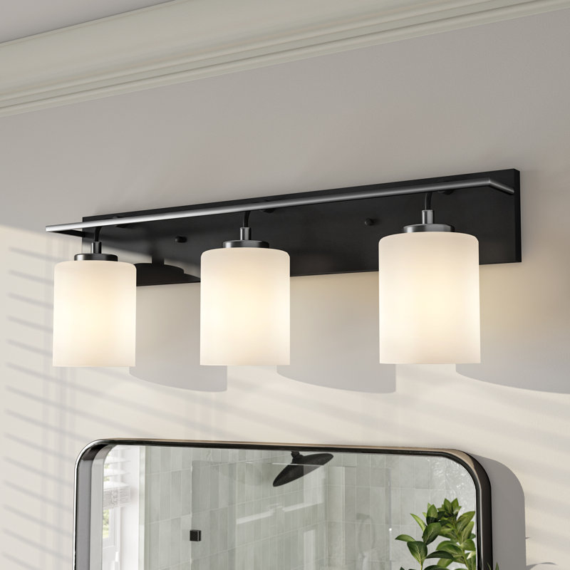 Éclairage pour meuble-lavabo noir mat Amileah, 3