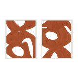 Copper Harmony Set Of 2 Print by Andrea Stokes