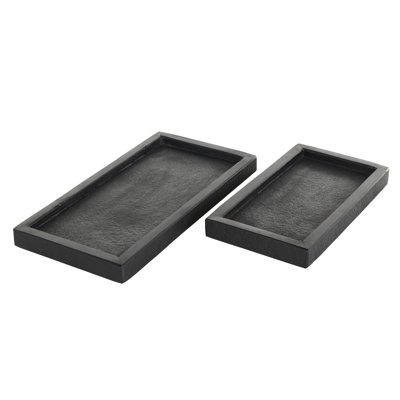 Ensemble de plateaux noirs Violanda