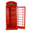 Armoire d'exposition style cabine téléphonique britannique