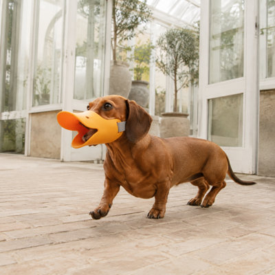 Adjustable Silicone Duckbill Dog Muzzle with Secure Head Strap