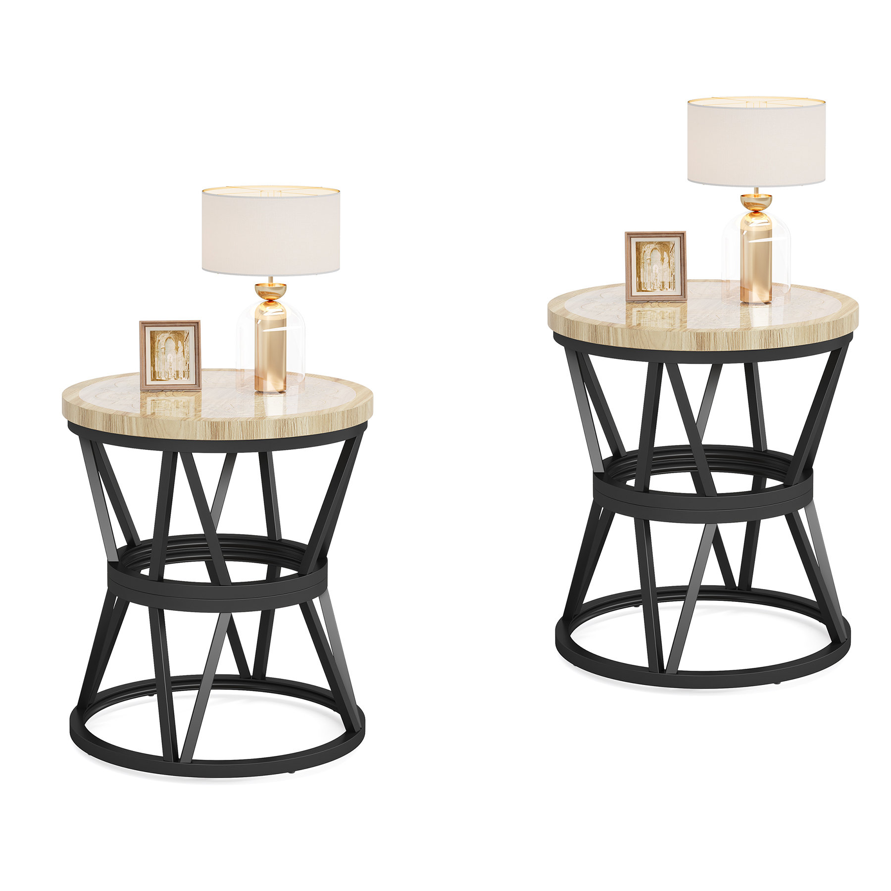 17 Stories Round End Table Set | Wayfair