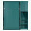 Lit escamotable mural simple avec bibliothèque, armoire supérieure, bureau extensible et rangement latéral-131397129