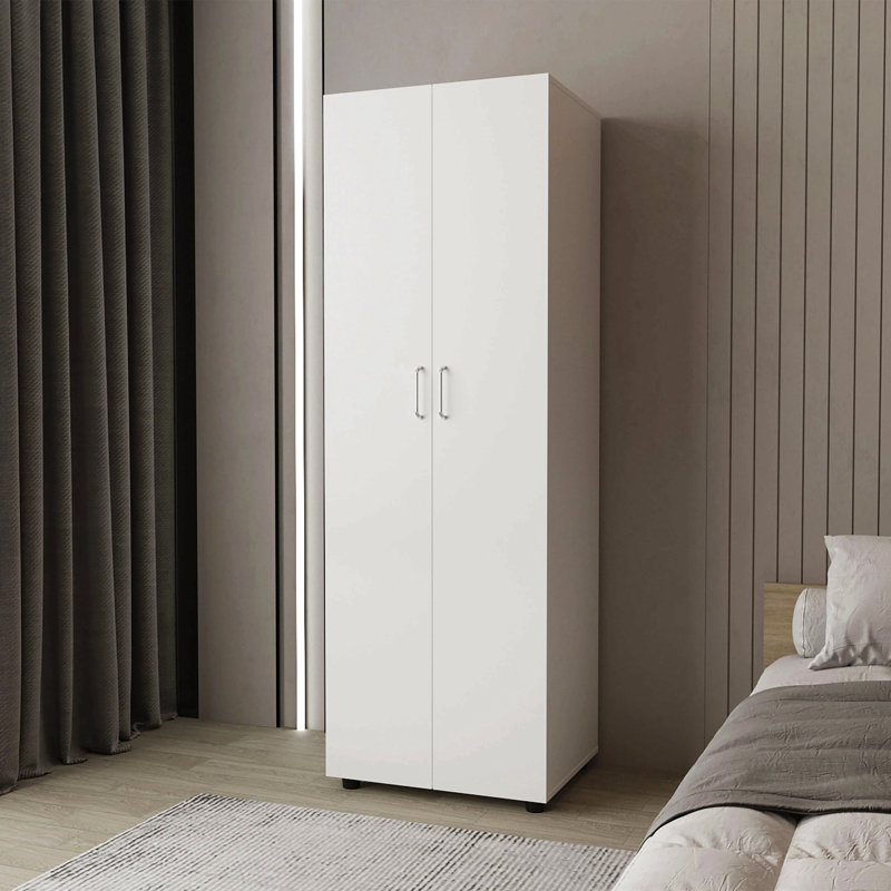 Armoire avec 2 portes et tringle