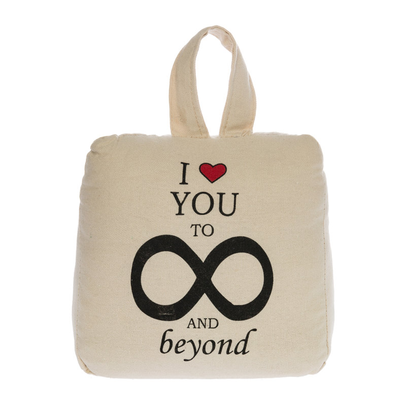 I Love You Fabric Door Wedge