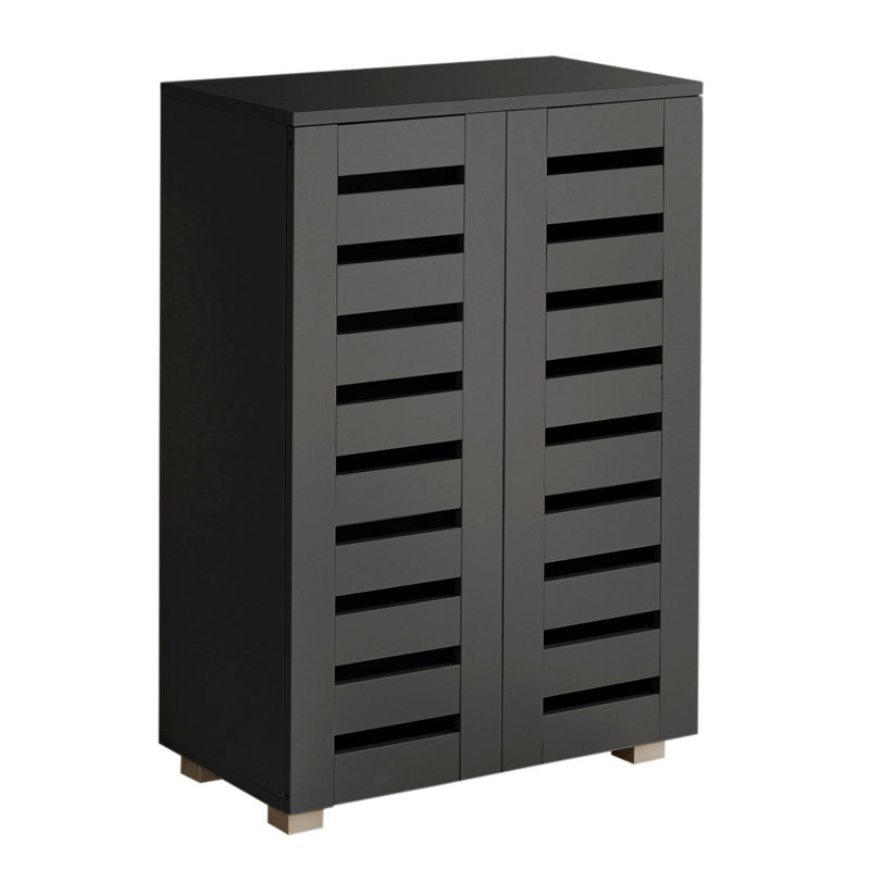 Oslo 10 Pair Shoe Storage Cabinet, Black