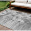 Tapis extérieur lavable floral gris anthracite et argent 9 pi x 12 pi