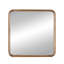 Miroir carré 32 po x 32 po avec cadre en bois - salon, salle de bain, entrée. Style ravissant, bords arrondis. Miroir 29,9 po x 29,9 po, 50% bois de pin, 25%, 19,6 lb, bordure en bois brun simple-1238384774-1238384772