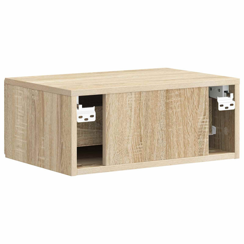 49cm W Manufactured Wood Bedside Table, Sonoma Oak