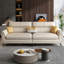 Canapé modulaire kaki en cuir véritable-727161060