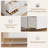 47" Dresser with LED Lights & Charging Station, 5-Drawer Wood Storage Cabinet for Bedroom-162814774