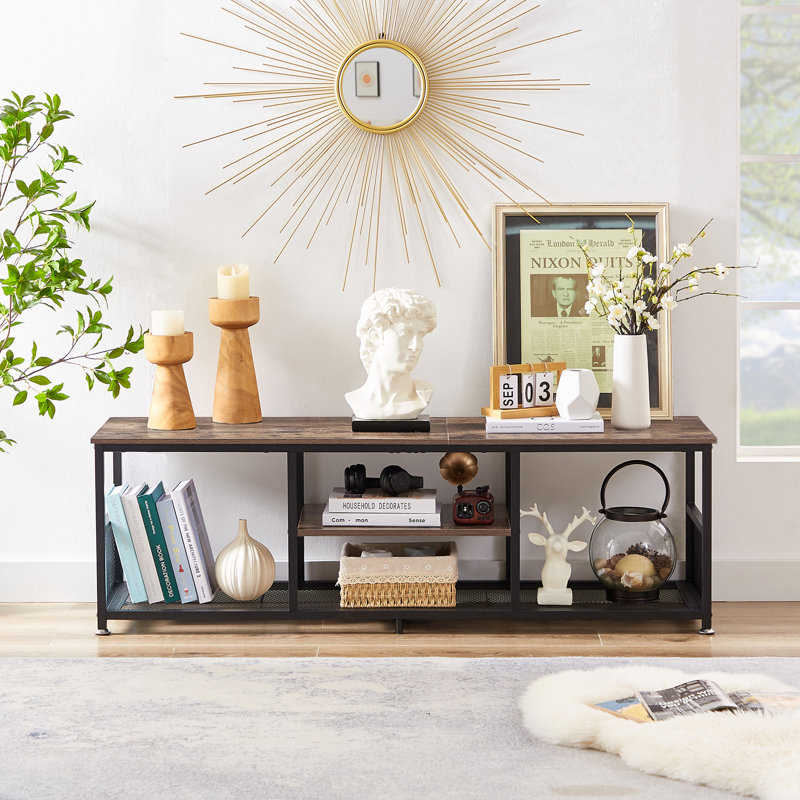 Auxter Coffee Table with Storage, 16.22'' H X 55.11'' W X 15.74'' L, Brown