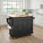  Farmhouse-Style Folding Kitchen Cart Is Portable, With A Large Cutting Board Countertop, And Includes Storage Cabinets, Drawers, And Shelves/Spice Racks.