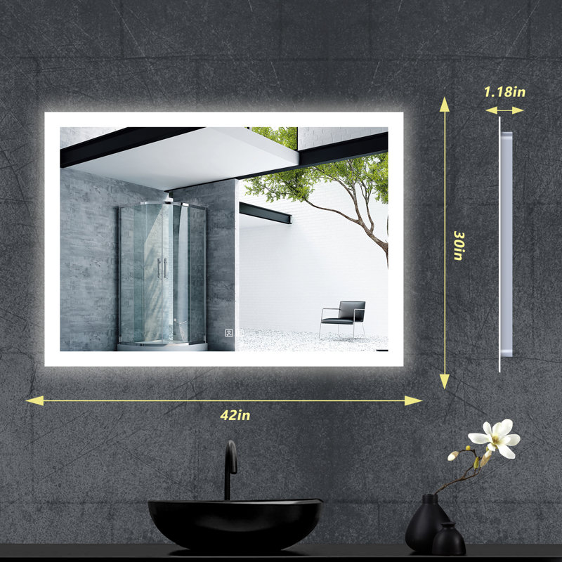 Naliyah Flat Wall Mirror, 42" x 30"