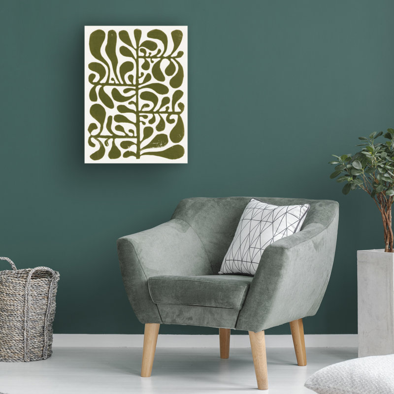 Art sur toile, bolologia Alisa Galitsyna Linocut Plant 1, H 24 po x l 32 po
