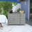 Wicker Outdoor Storage Cabinet With Tempered Glass Desktop-113473030