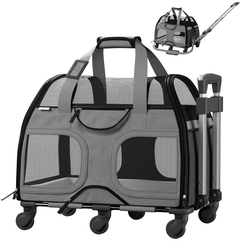 Sac de transport pour animaux Luxury Rider, Gris/noir