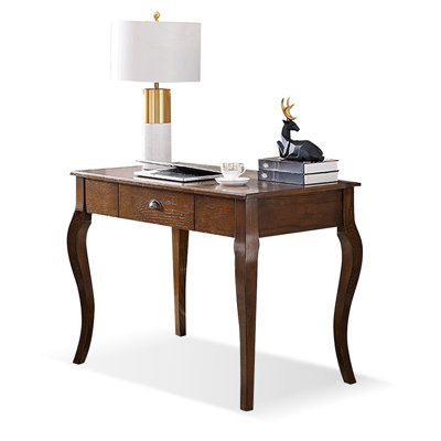 Chestnut Rectangular Solid Wood with 1 drawers desk
