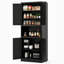 Armoire de rangement robuste en acier robuste avec grand comptoir, tablettes réglables et crochets-604559026