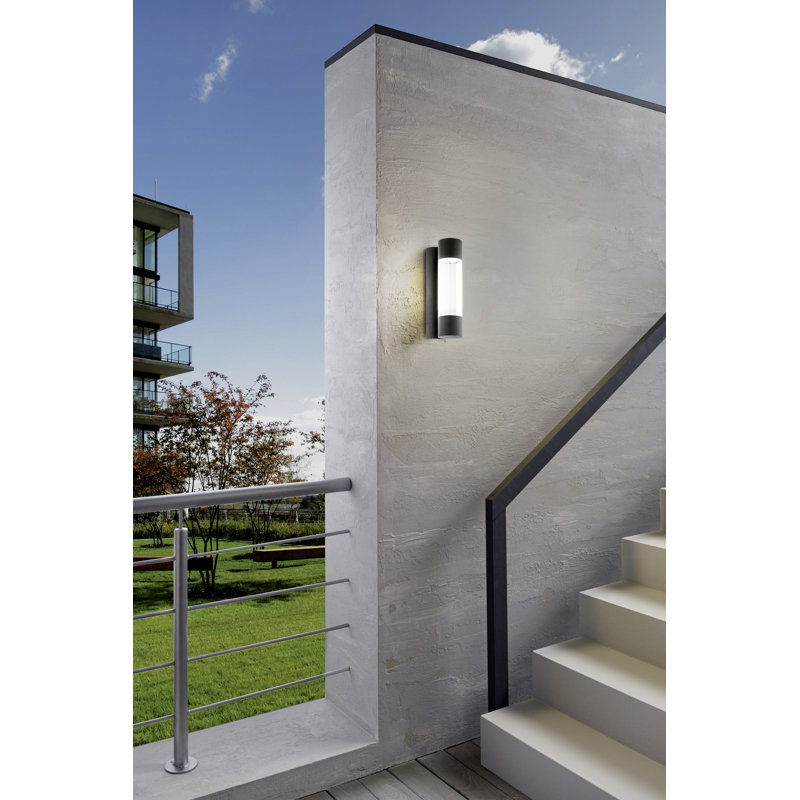 Plafonnier encastré d'extérieur 2 lumières DEL Abbee Anthracite, H 10,24 po x l 4,53 po x P 4,84 po