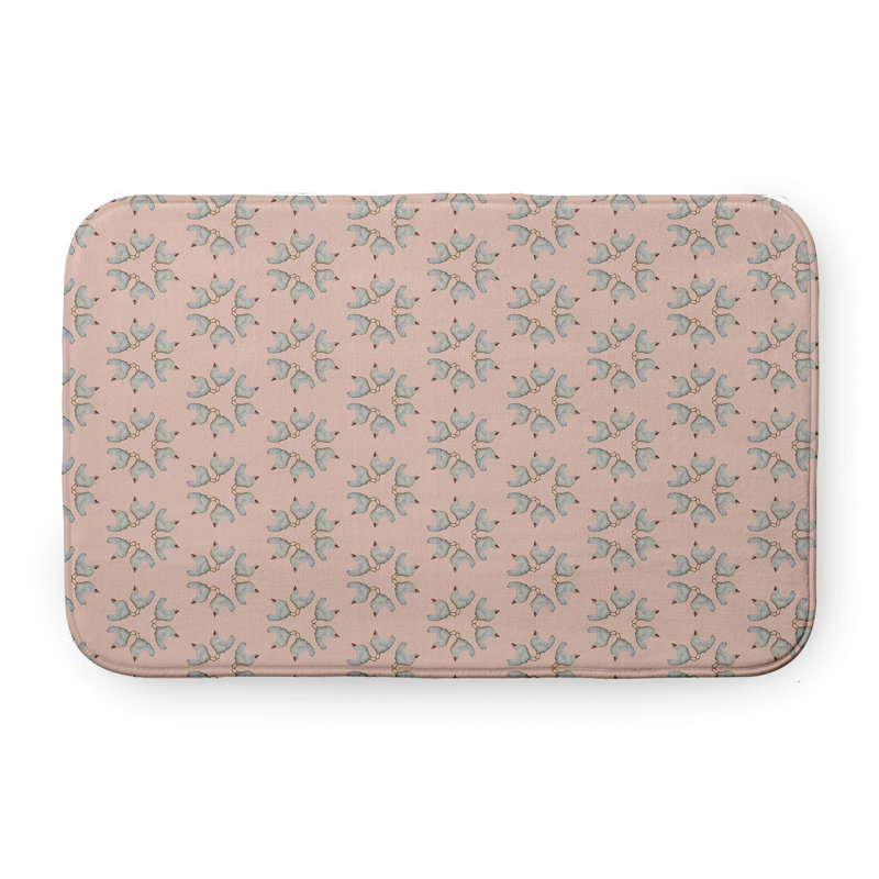 Tapis de bain Funky Junky, L 21 po x L 34 po, Rose