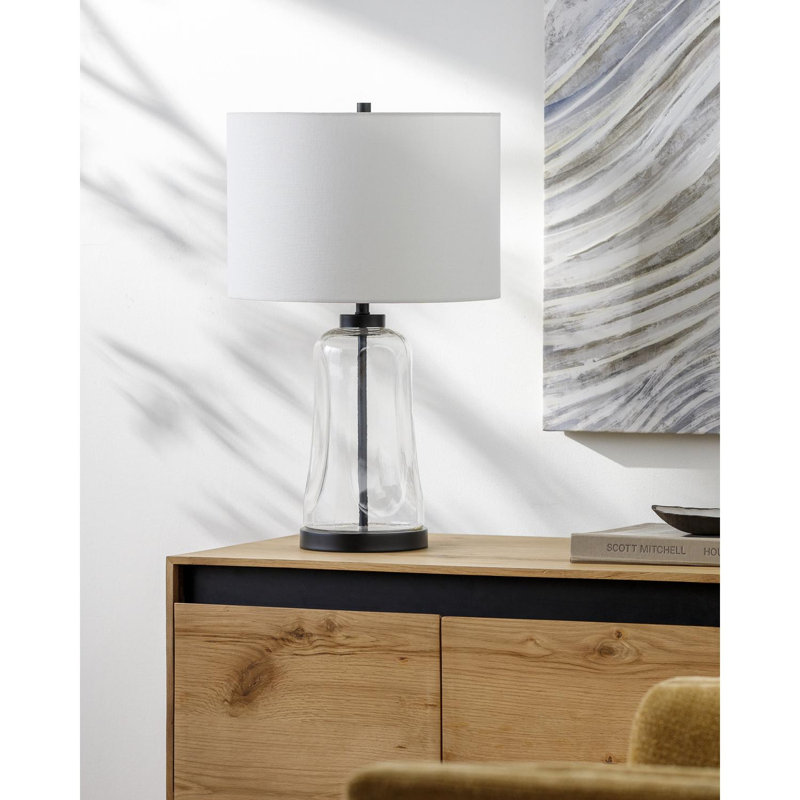Lampe d'appoint Medon, Noir, H 24 po x l 13 po x P 13 po