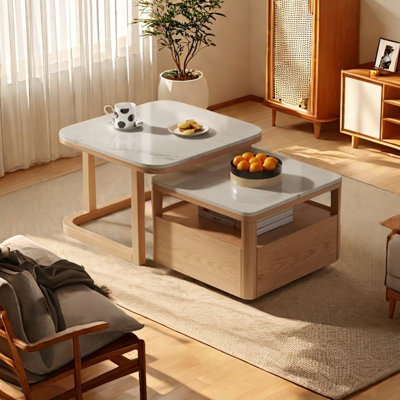 Modern simple solid wood coffee table by Orxva Galaxy