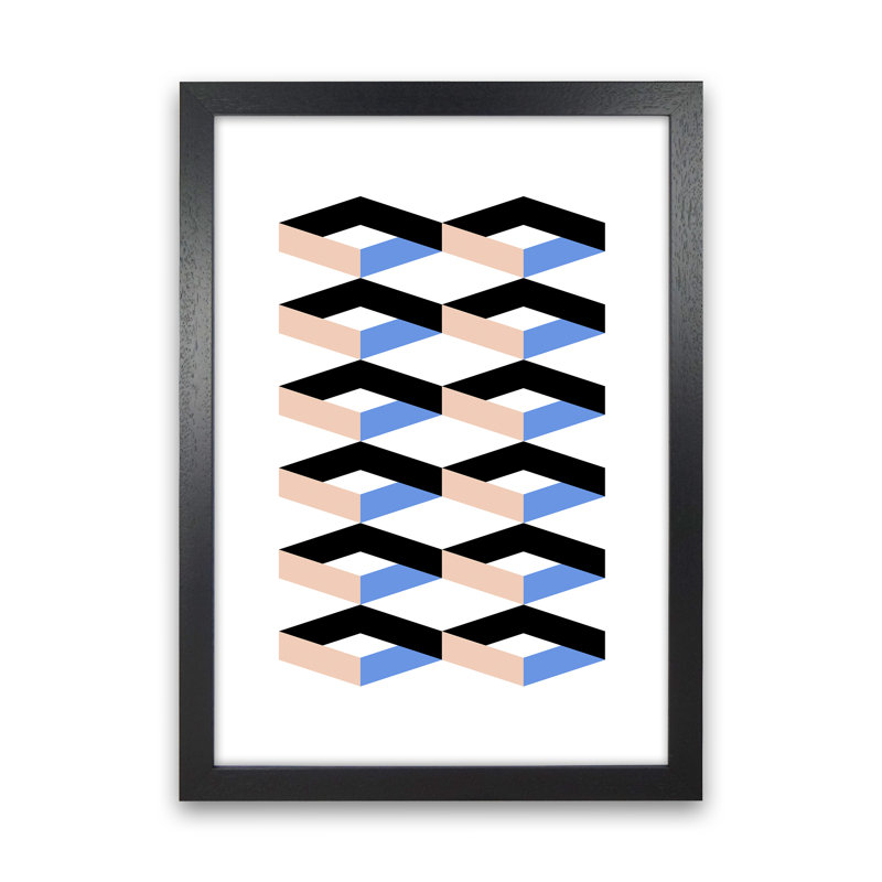 Cubes - Print, 34cm H x 25cm W x 3cm D, Black Framed