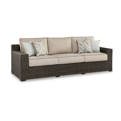 Sadru 97.38'' Wide Patio Sofa with Cushions