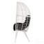 Chaise de patio noire et blanche avec coussin amovible