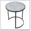 Ensemble de 2 tables de bout rondes, tables d'appoint empilables avec structure en métal robuste pour les petits espaces et les salons