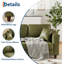 Canapé 85 po en cuir synthétique vert avec coussins décoratifs 85 po-538468684