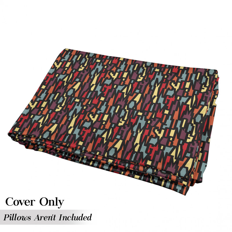 Housse de coussin d'extérieur Trippy Mixed Fractal, H 2 po x l 36 po x P 88 po