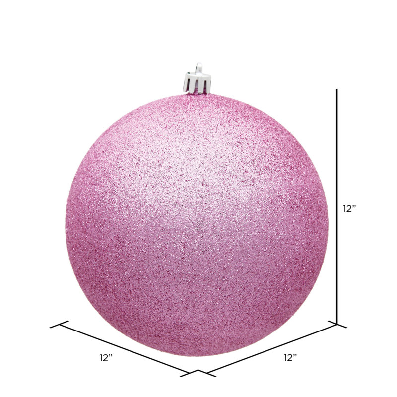 Ornement boule des Fêtes, Rose, H 12 po x l 12 po x P 12 po