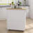 Kitchen Island Rolling Trolley Cart With Adjustable Shelves And Towel Rack Rubber Wood Table Top