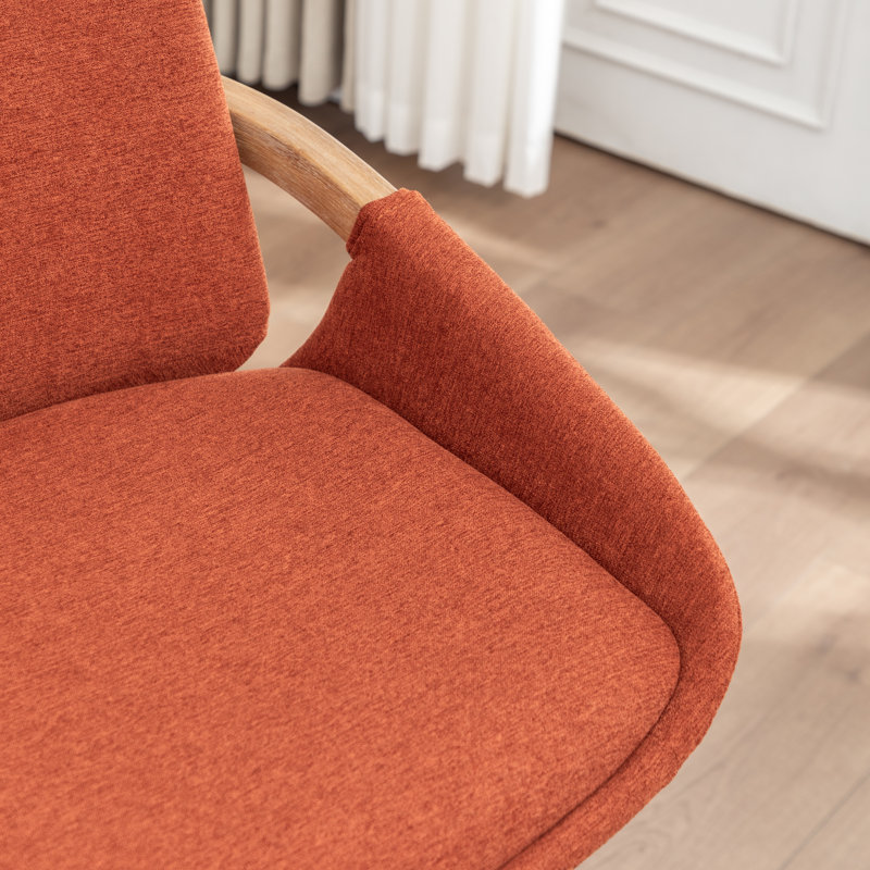 Tabourets de comptoir pivotants en polyester Junipero avec finition patinée (ensemble de 4), Rust