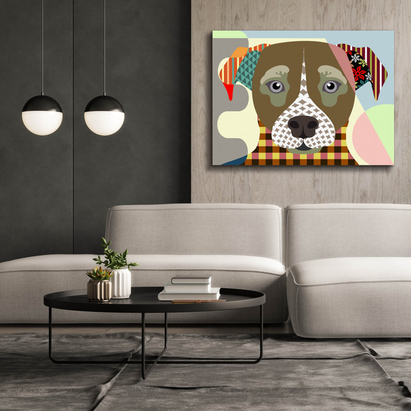 «Jack Russell» par Lanre Adefioyue, H 40 po x l 54 po x P 1,5 po