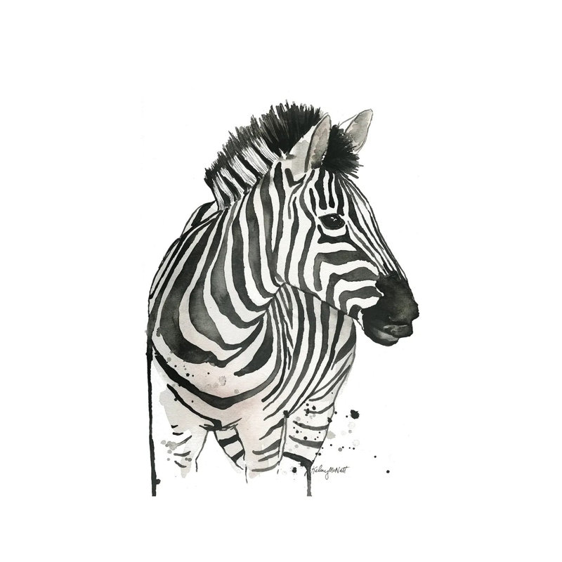 Zebra by Kelsey McNatt - Gallery-Wrapped Canvas Giclée on Canvas, Wrapped Canvas, 101.6 cm H x 66.04 cm W x 3.175 cm D