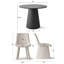 Ensemble de table de salle à manger à piédestal 35 po avec 2 chaises rembourrées-819646357