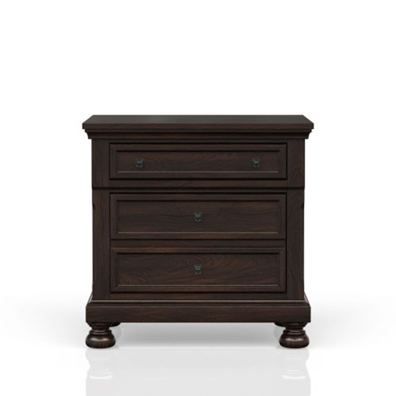 Dark Cherry 2 Drawer Nightstand