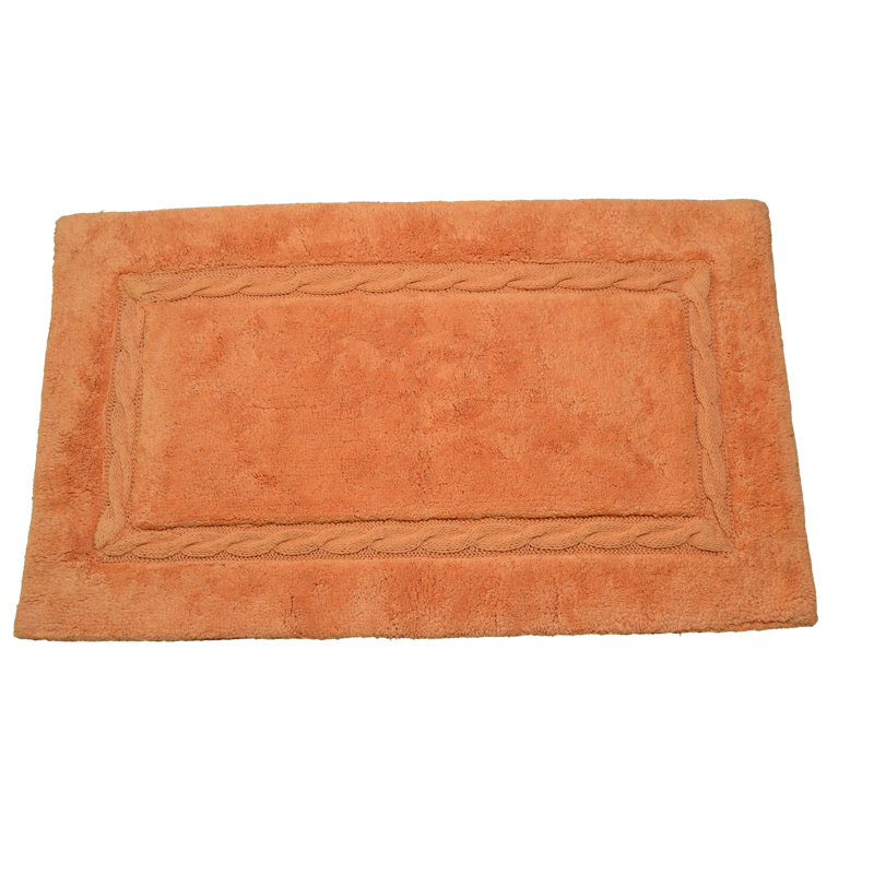 Cotton Bath Rug, Dark Orange, 24"W x 40"L
